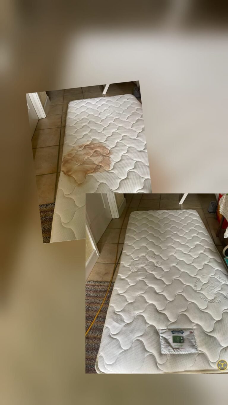 Mattress cleaning before and after by Merlin's Carpet Cleaning
