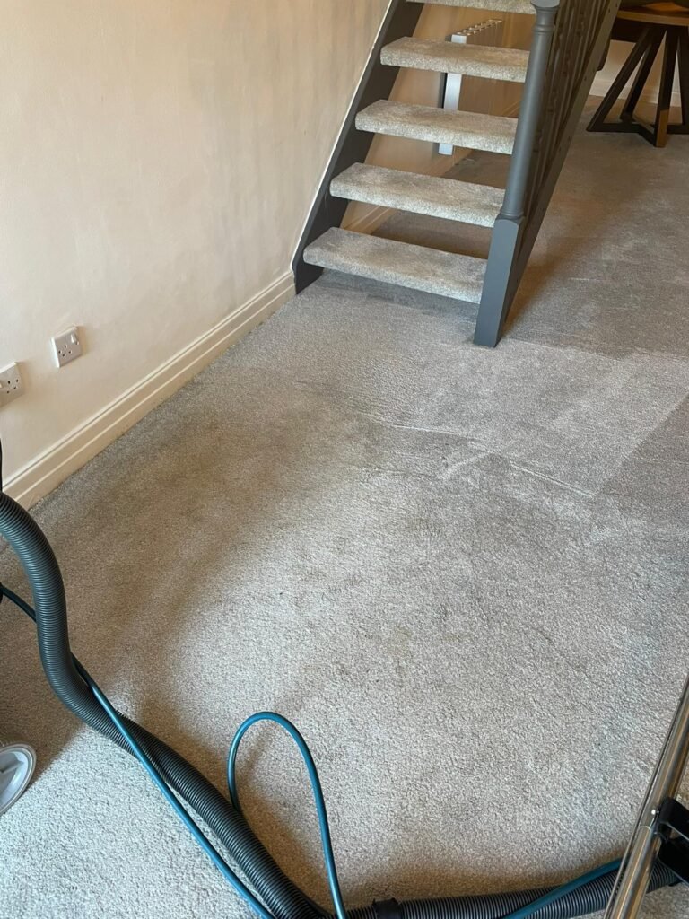 Stair carpet cleaning by Merlin's Carpet Cleaning